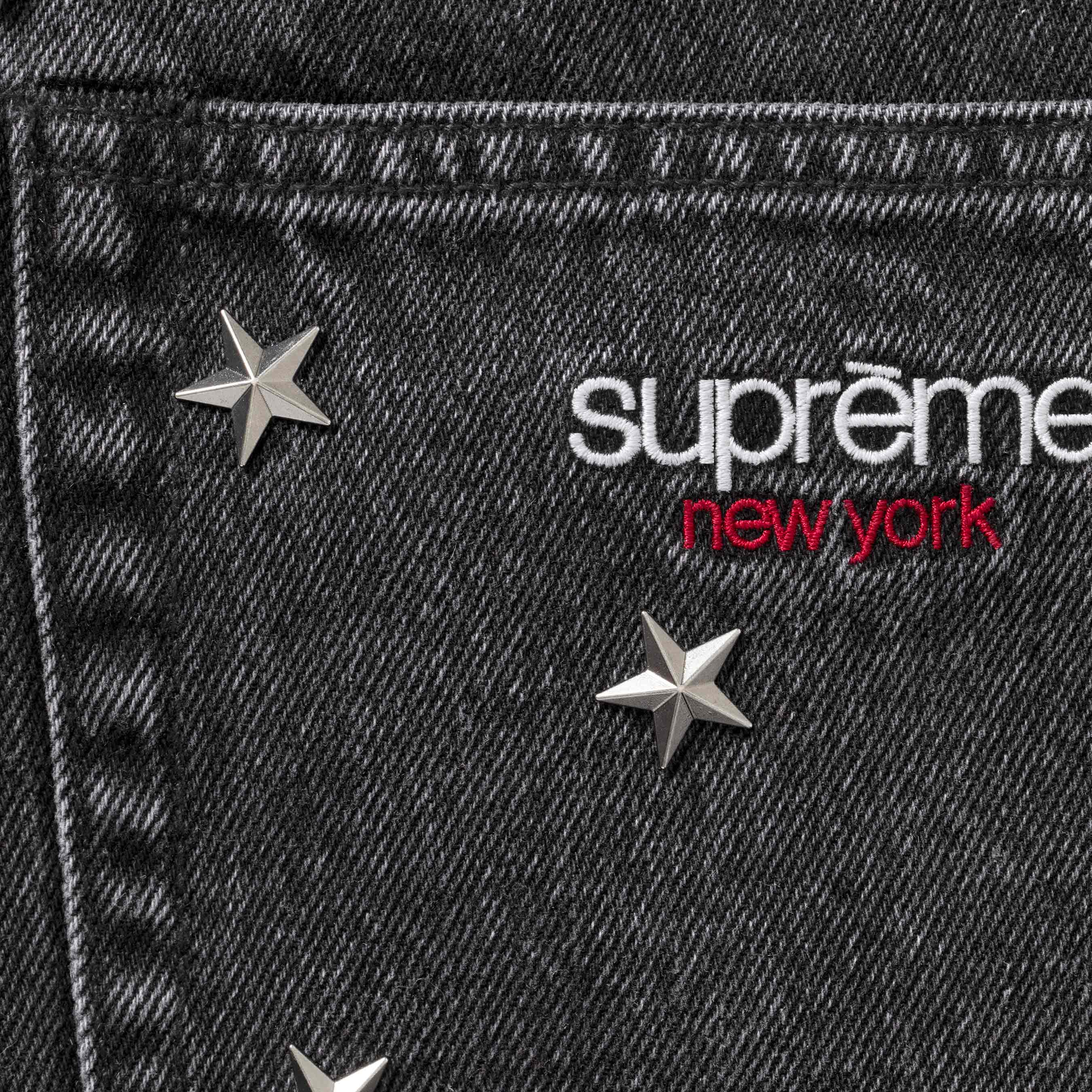 Stars Studded Baggy Denim Short view 8